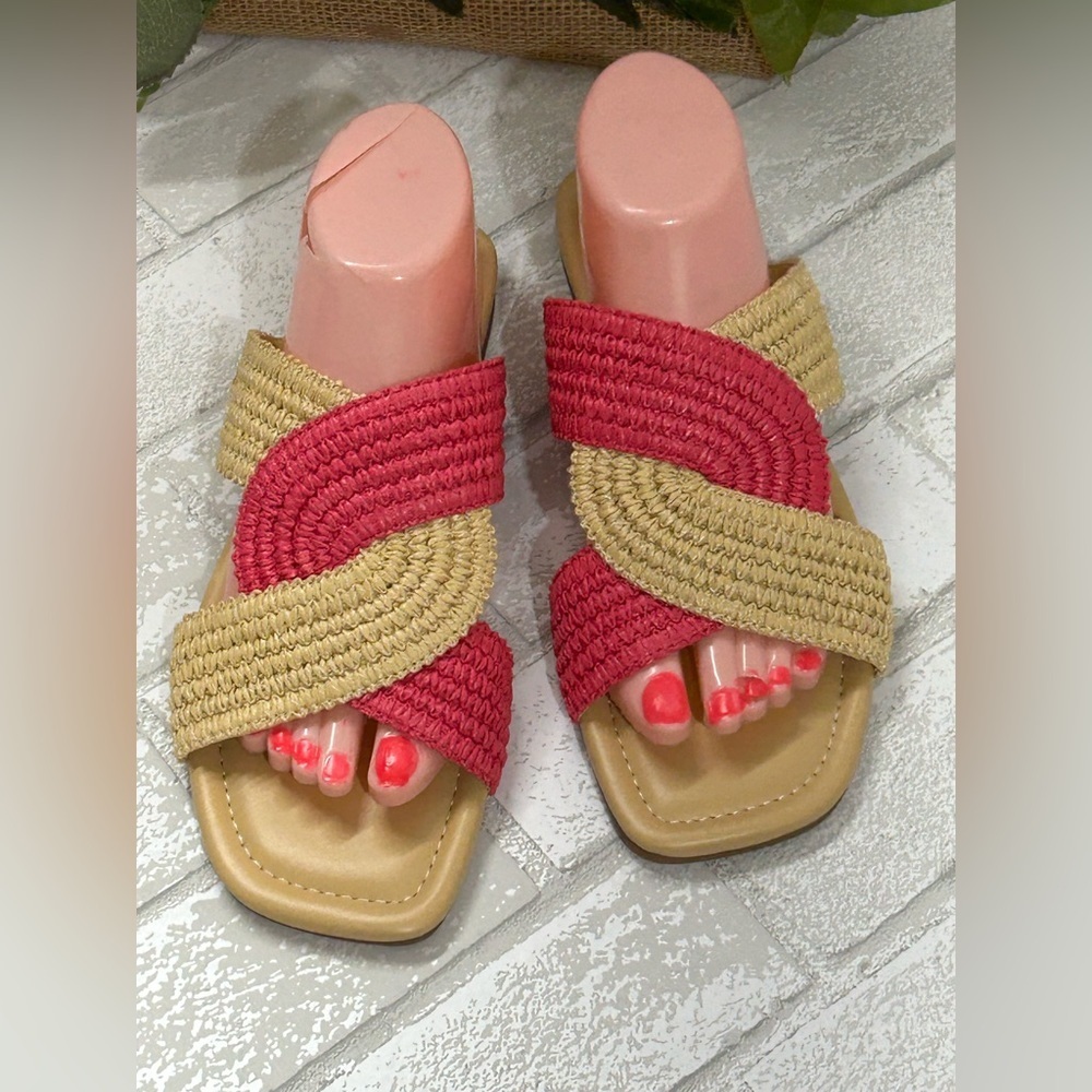 Nine West Pink and Tan Sandals - Picture 2 of 5